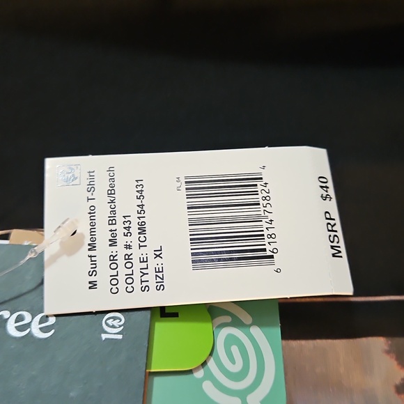 tentree Surf Memento Graphic Short Sleeves T-Shirt: BLACK: NEW WITH TAGS: SZ XL - Picture 4 of 6